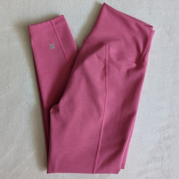 Sweaty Betty Leggings Super Sculpt High Rise 7/8 Side Pocket Pink M (8/10) NWT - Picture 11 of 16